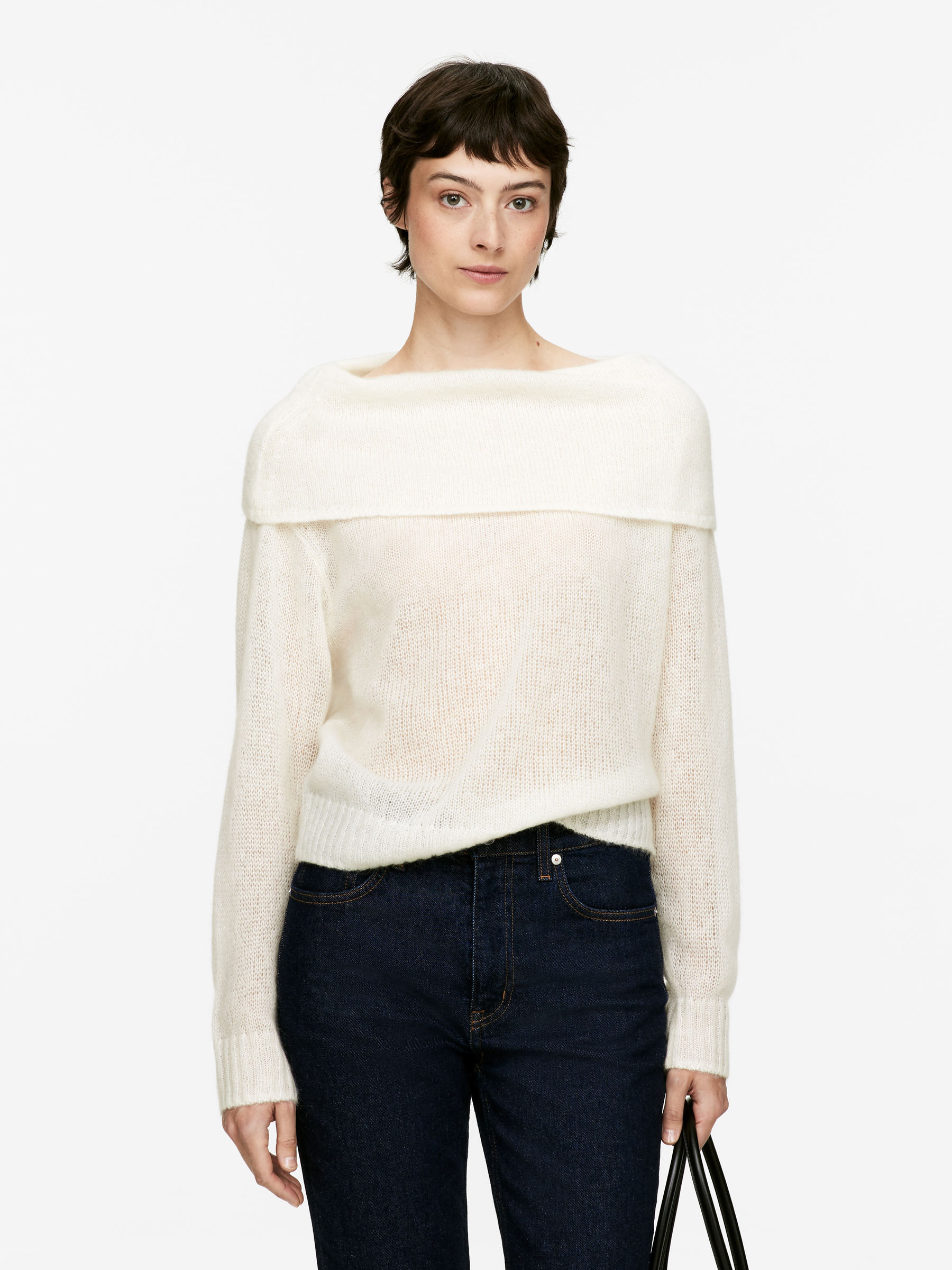 Off-Shoulder Jumper – Off White – Women – ARKET GB | Arket UK