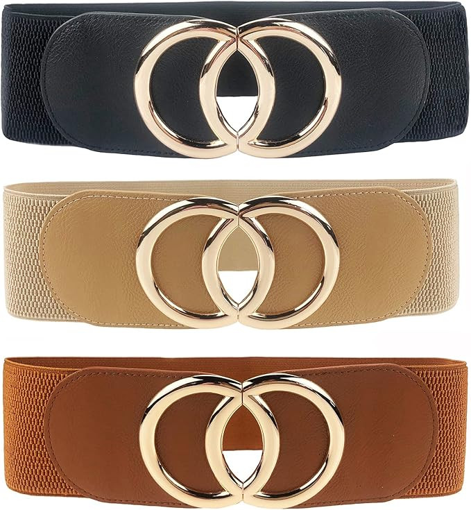 Swtddy Women's Elastic Wide Stretchy Waist Cinch Belt Waistband For Dresses | Amazon (US)