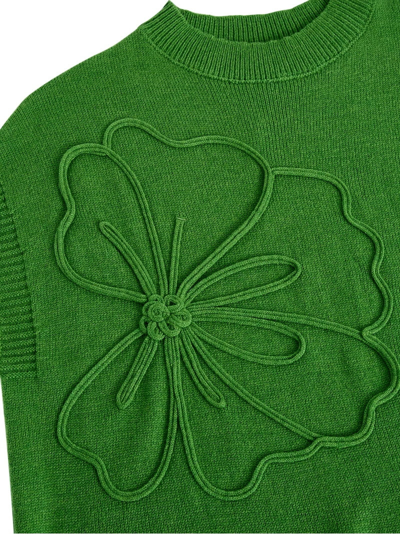 PRETTY GARDEN Women's Flower Mockneck Sweater, Sizes S-XXL | Walmart (US)