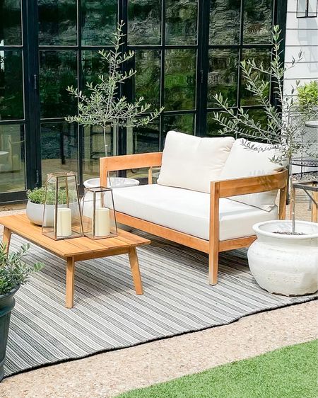 My outdoor loveseat and coffee table set is a patio favorite and a great price point!

#LTKSeasonal #LTKhome #LTKsalealert