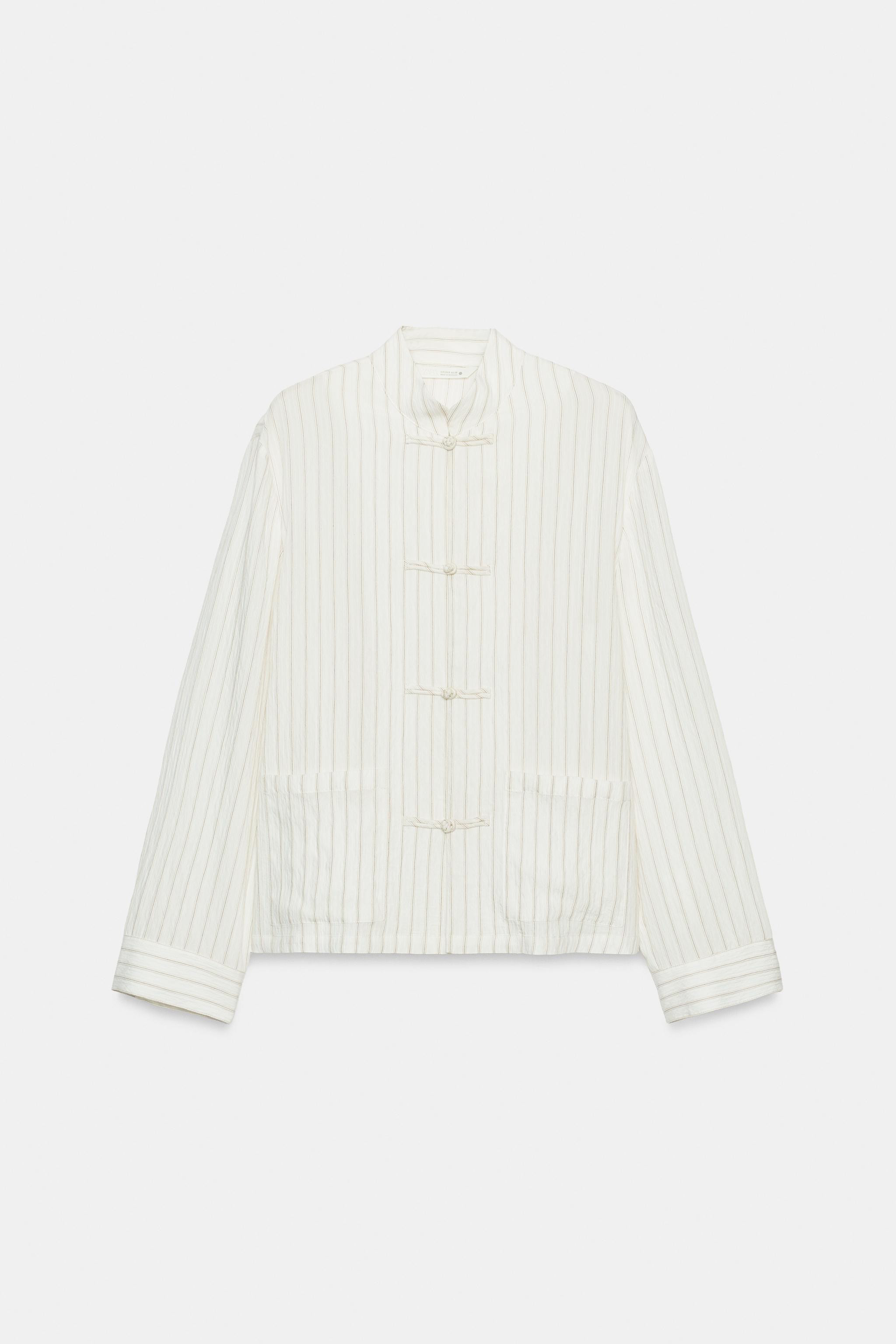 ZW COLLECTION STRIPED FIREMAN CLASP SHIRT | Zara US