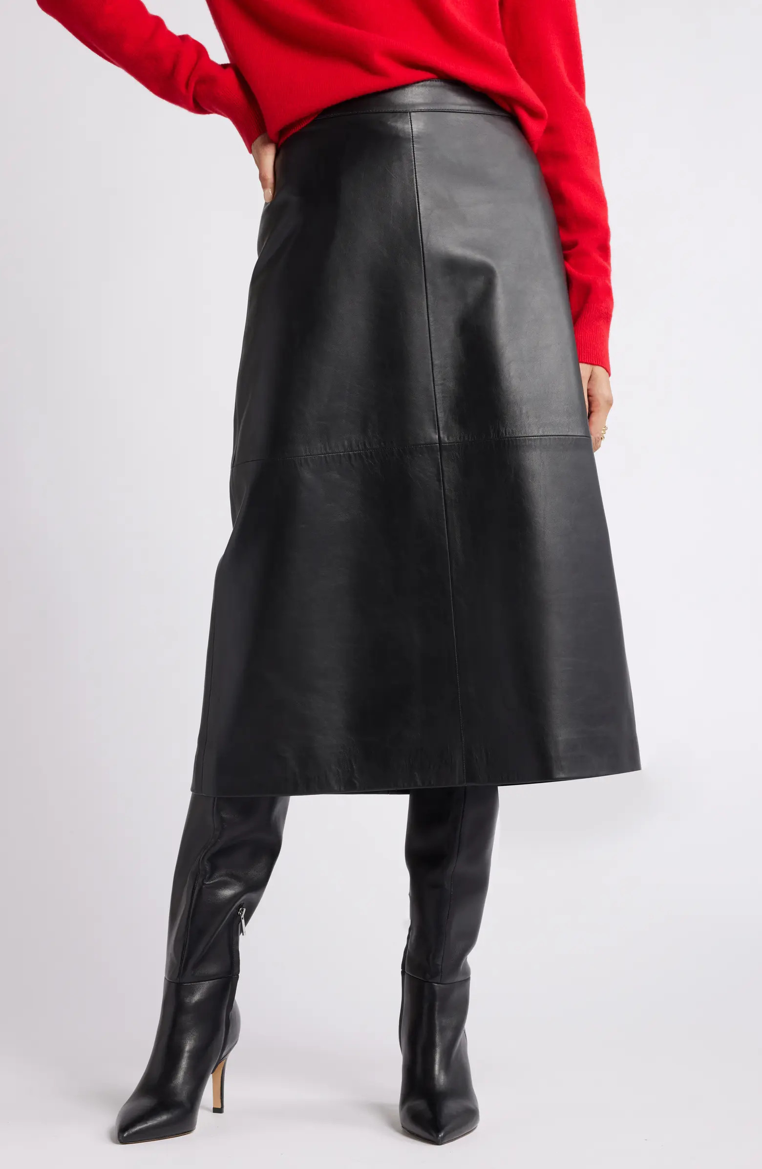 Nordstrom Leather A-Line Skirt | Nordstrom | Nordstrom