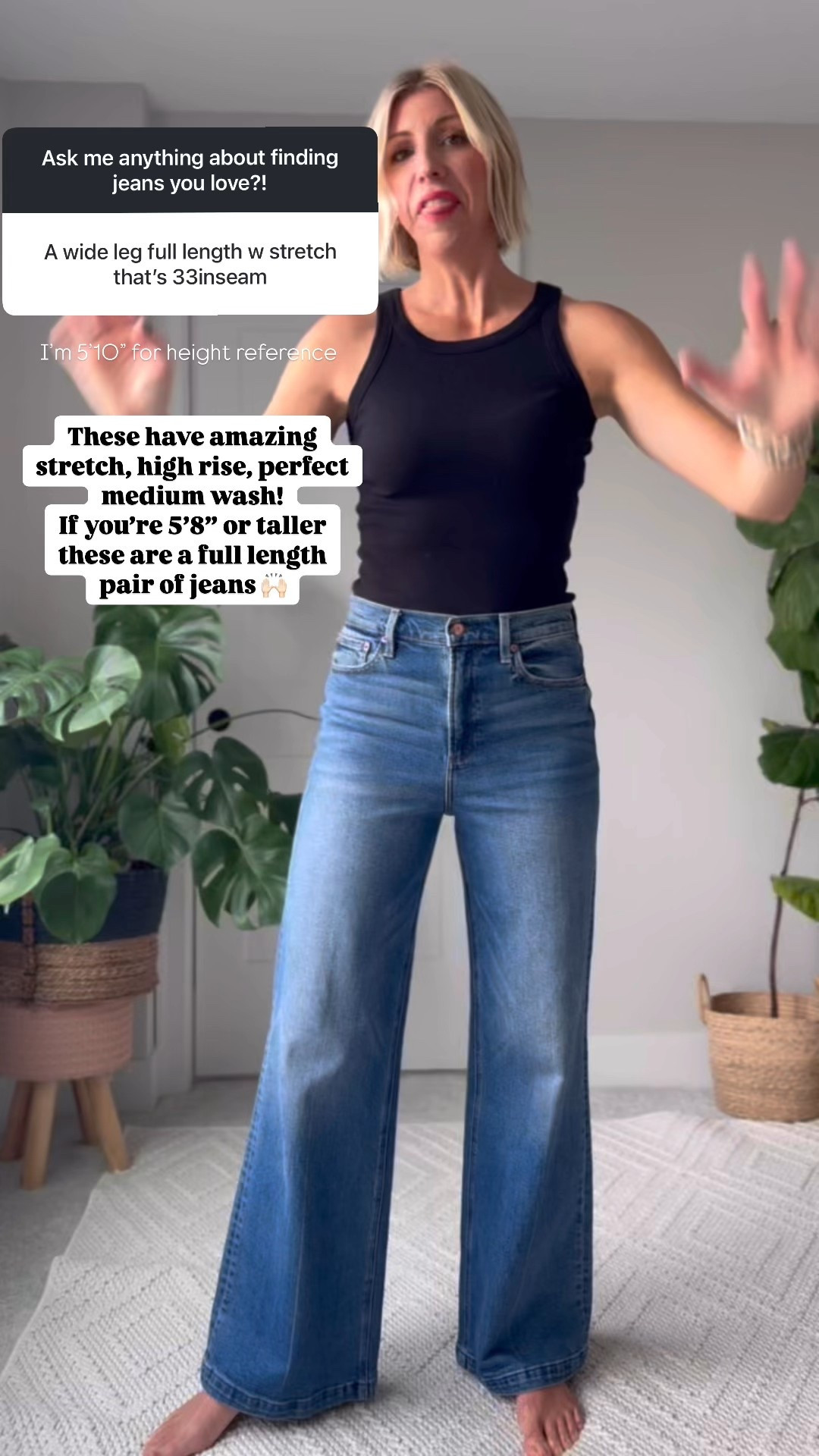 For all my fellow, tall gals, these amazing wide leg jeans have great stretch, or a high-rise and the perfect medium wash they fit true to size. 

#LTKOver40 #LTKStyleTip #LTKSeasonal