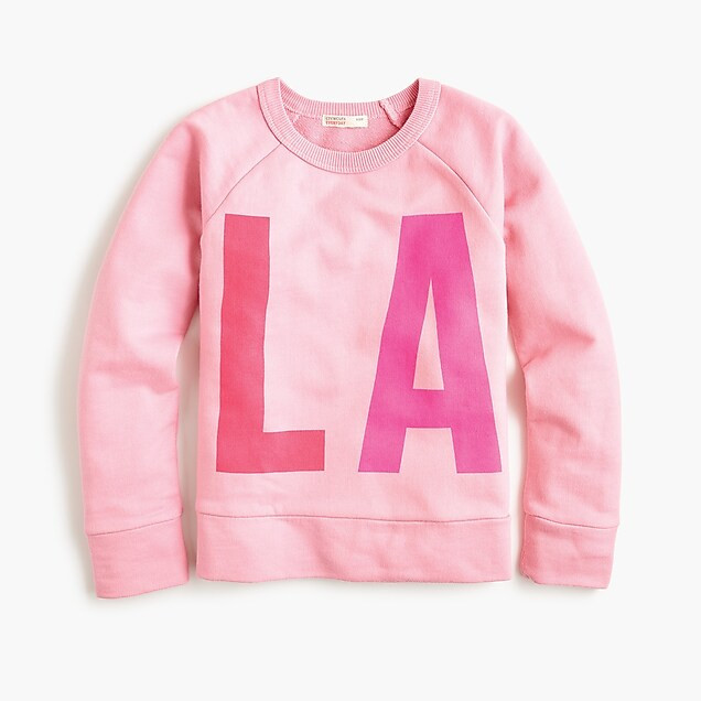 Girls' "L.A." sweatshirt | J. Crew US