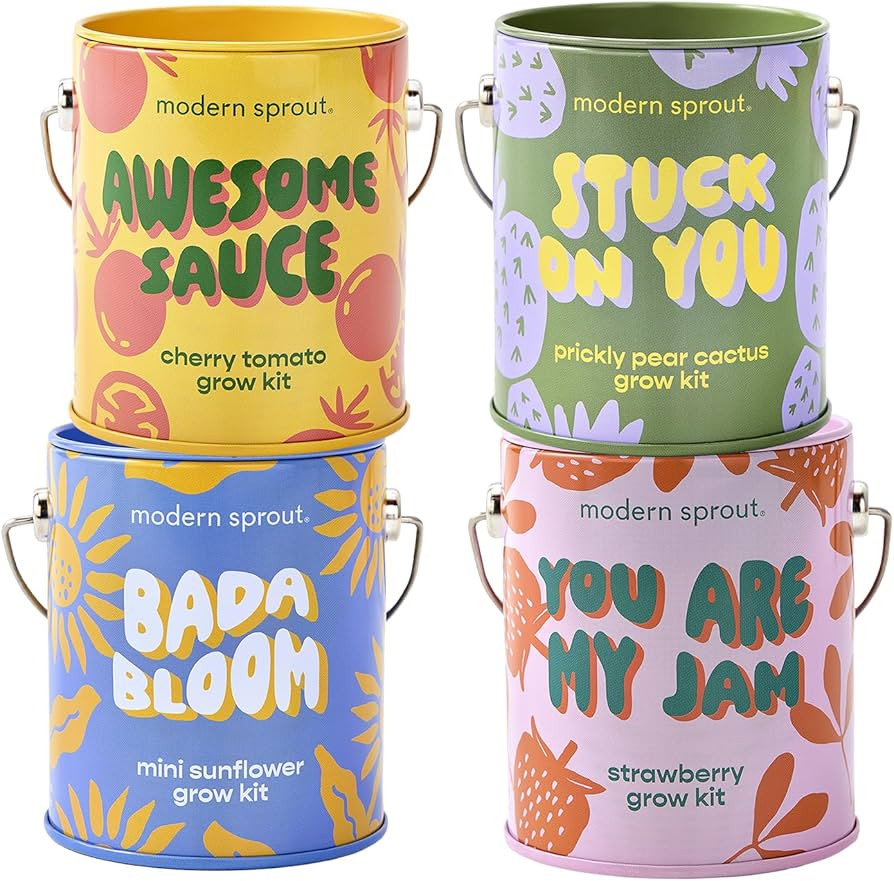 Modern Sprout Complimentary Color Grow Kits (Pack of 4) - Gift for Plant Lovers - Seed Starter Ki... | Amazon (US)