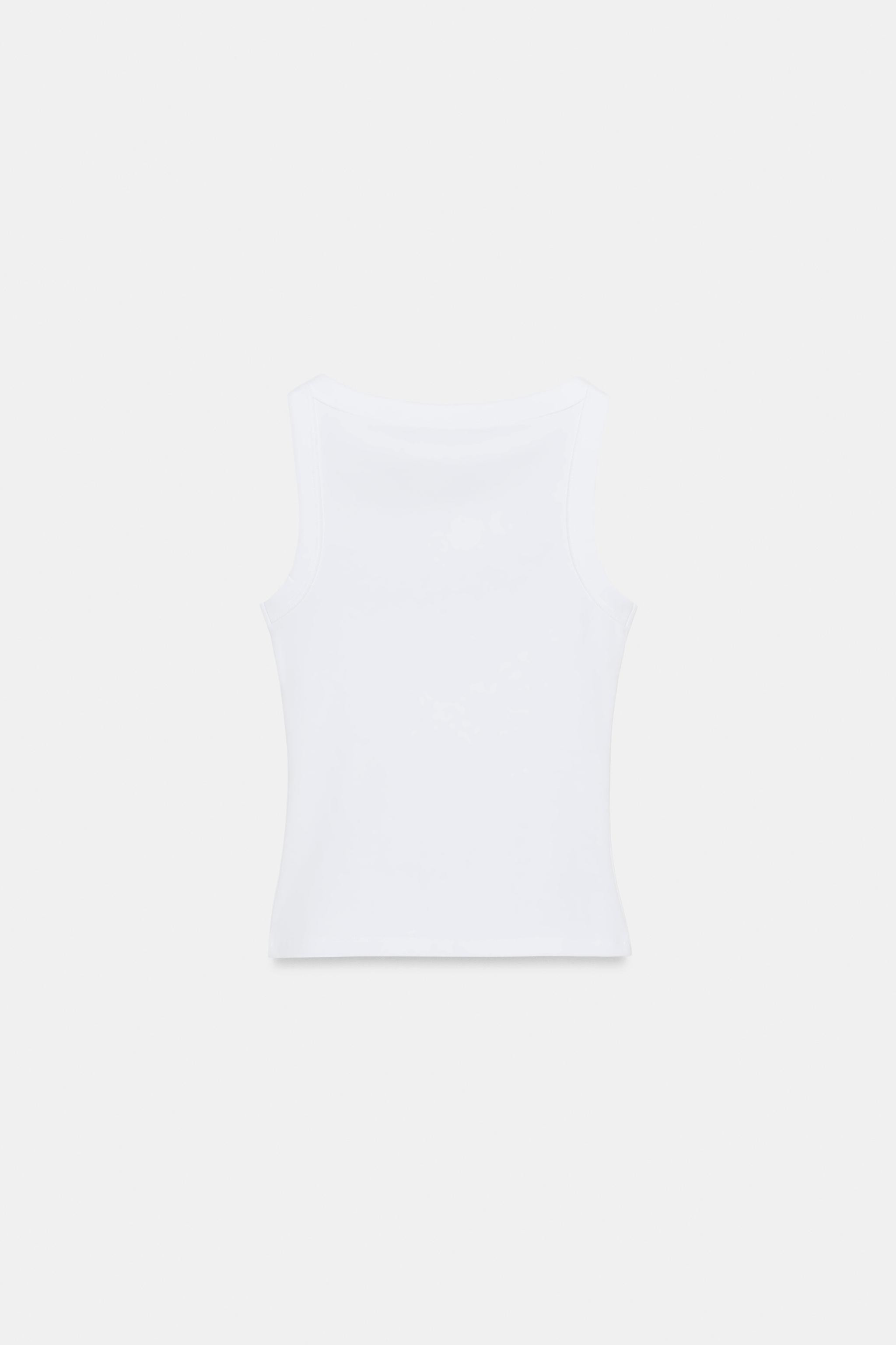 COTTON SLEEVELESS T-SHIRT | Zara US