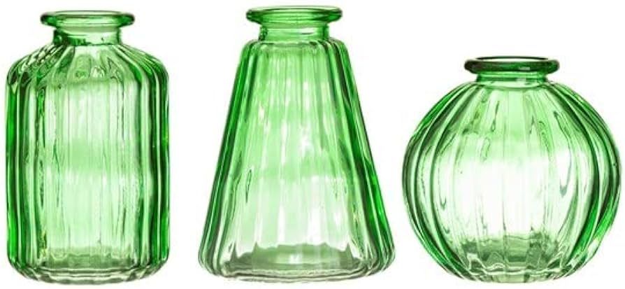 Sass & Belle Green Glass Bud Vases - Set Of 3 | Amazon (UK)