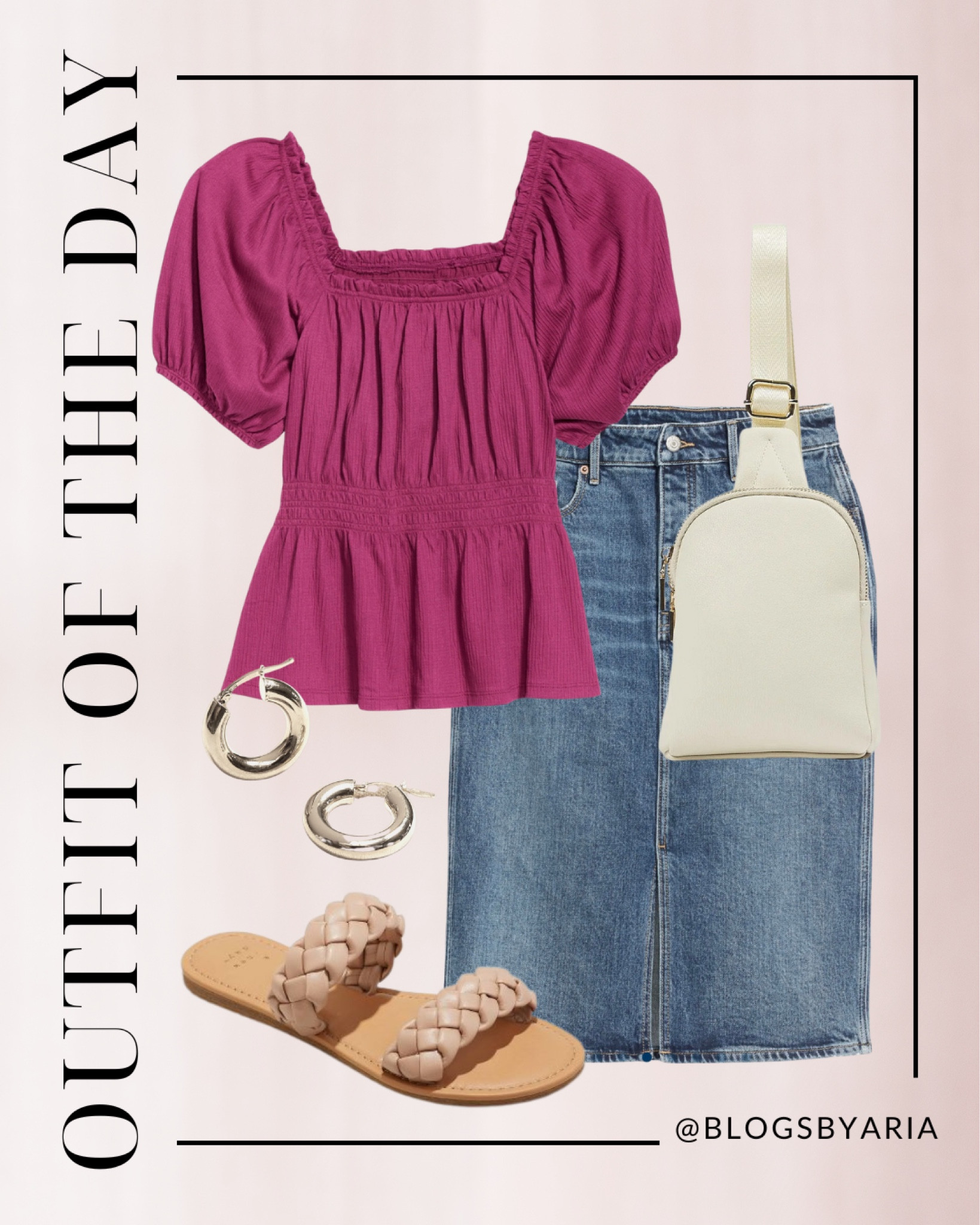 Spring casual outfit of the day. Love this puff sleeve babydoll top paired with a high waist denim pencil skirt  

#LTKFind #LTKunder50 #LTKSeasonal