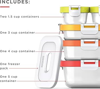 ZOKU - Nested Food Storage Containers with Freezer Pack, Leak Proof with Airtight Lids, for Sandw... | Amazon (US)