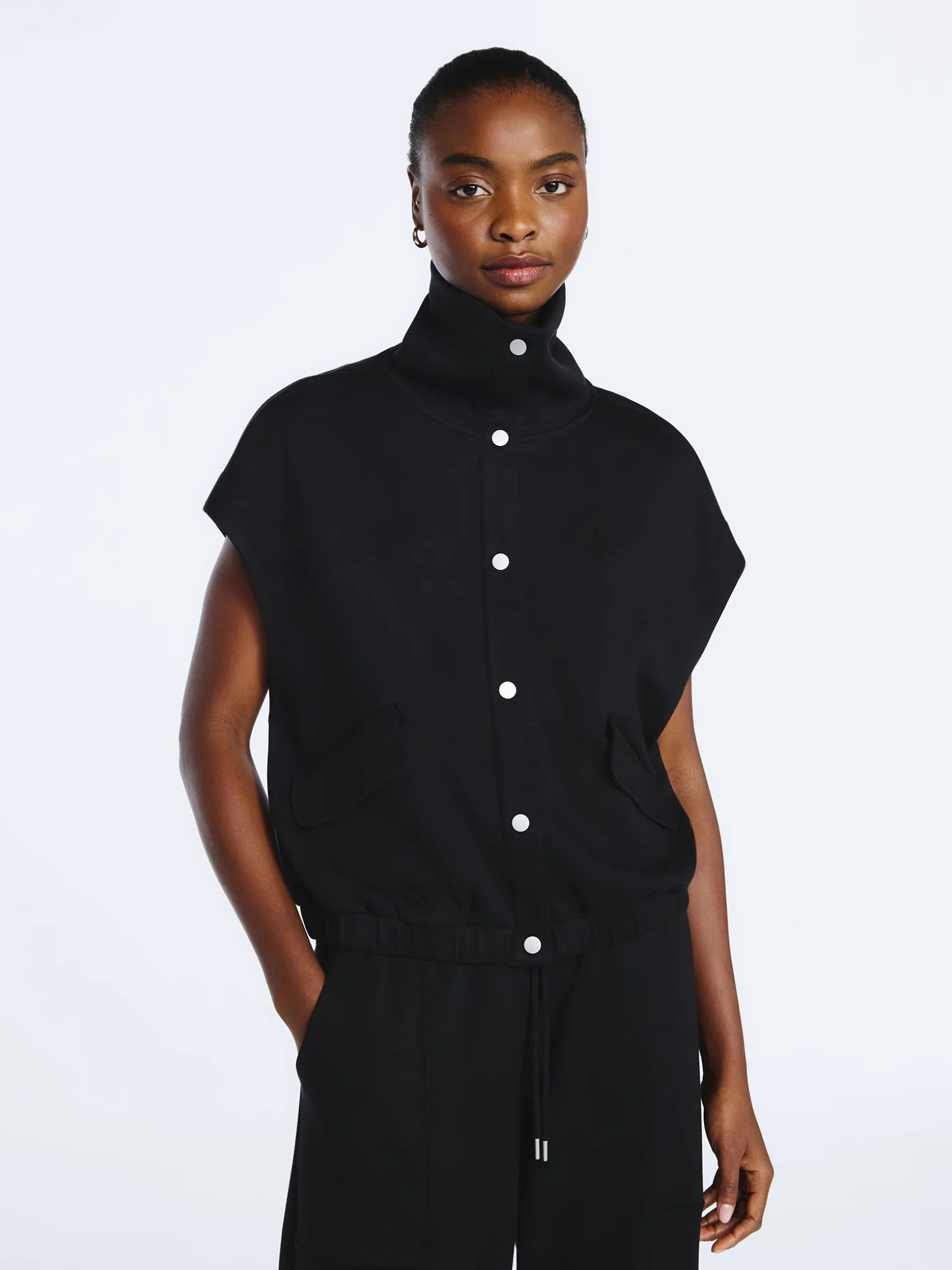 Scoop Women's and Women's Plus New Scubaknit Snap Vest, Sizes XS-4X | Walmart (US)