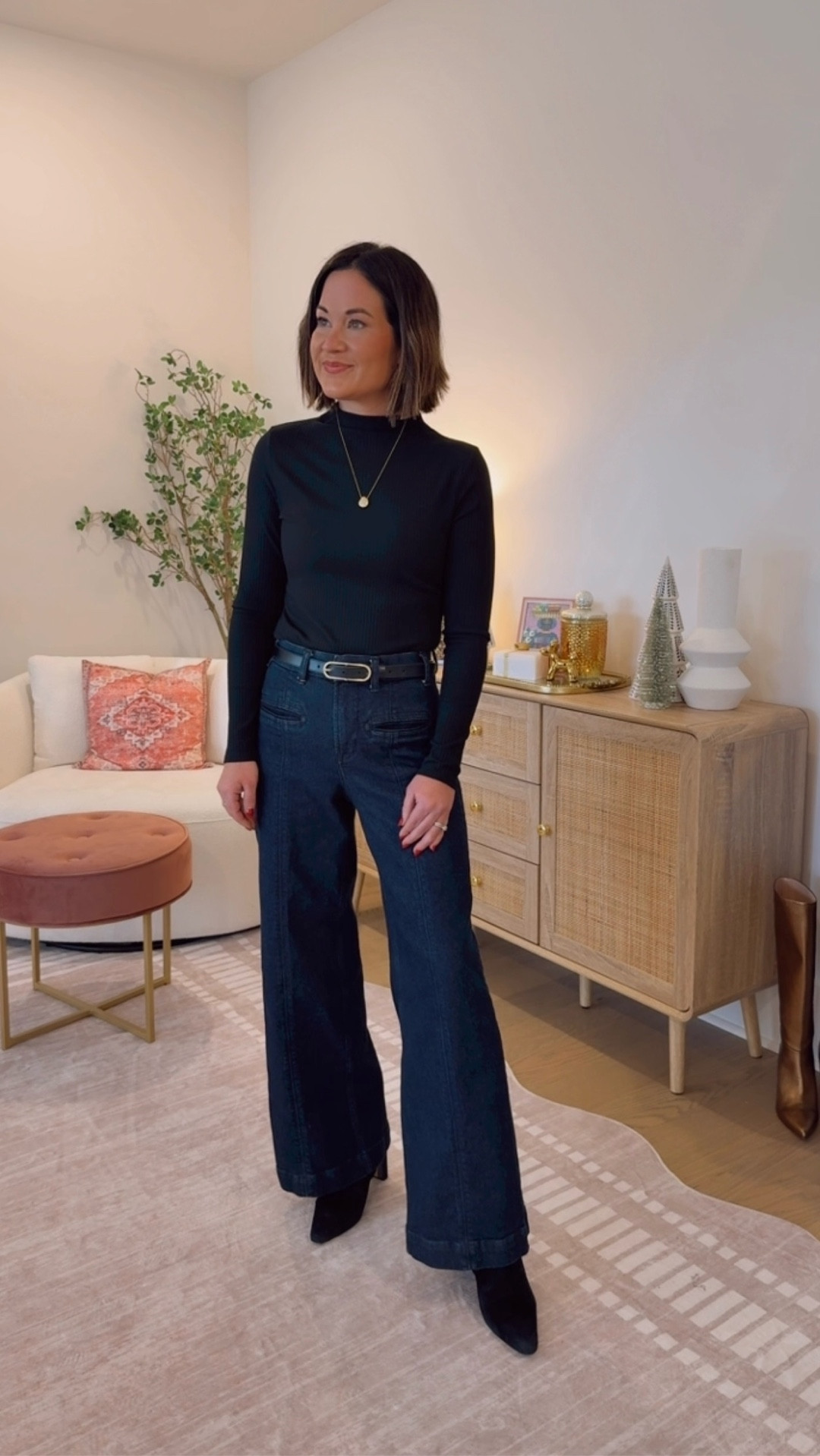 Spanx just launched the Air Essentials Luxe Collection and it is SO good! Sharing my favorites here plus the jean you need this season - a wide leg dark wash trouser jean available in petites and talls too! I am wearing an xs petite in bottoms and xs in tops. Use Code BESTYLEDCOXSPANX for 15% off first time purchases plus free shipping! 
@Spanx #spanxpartner
Best jeans for winter / best travel outfits
Jeans and pants for petites  

#LTKOver40 #LTKPetite #LTKootd