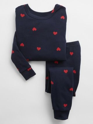 babyGap 100% Organic Cotton Heart Print PJ Set | Gap Factory