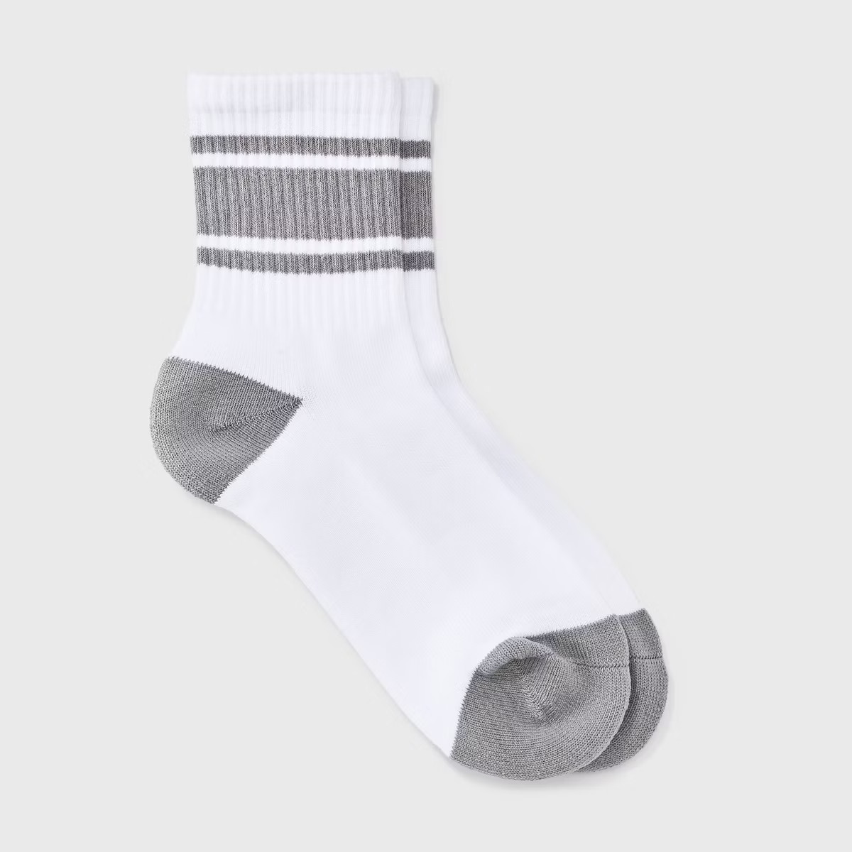 Women's Game Day Varsity Stripe Ribbed Cushioned Mid Crew Socks - Wild Fable™ | Target