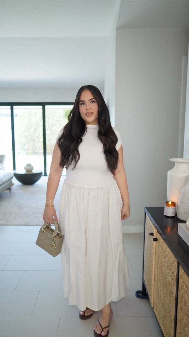 This dress is giving effortless rich mom energy! It’s comfy, chic, and looks way more expensive than it is 🙌🏼 
Truly the perfect neutral spring dress for midsize & curvy girls 🤍

Wearing size L 


#LTKMidsize #LTKootd #LTKgrwm