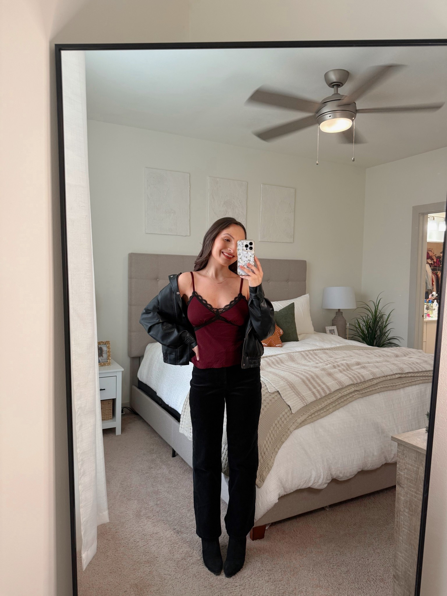 Holiday outfit! 
jacket - XS,
target tank - XS,
corduroy pants - XS petite

#LTKFindsUnder50 #LTKHoliday #LTKPetite