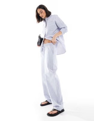 Brave Soul Co-ord blue and white stripe trousers | ASOS (Global)