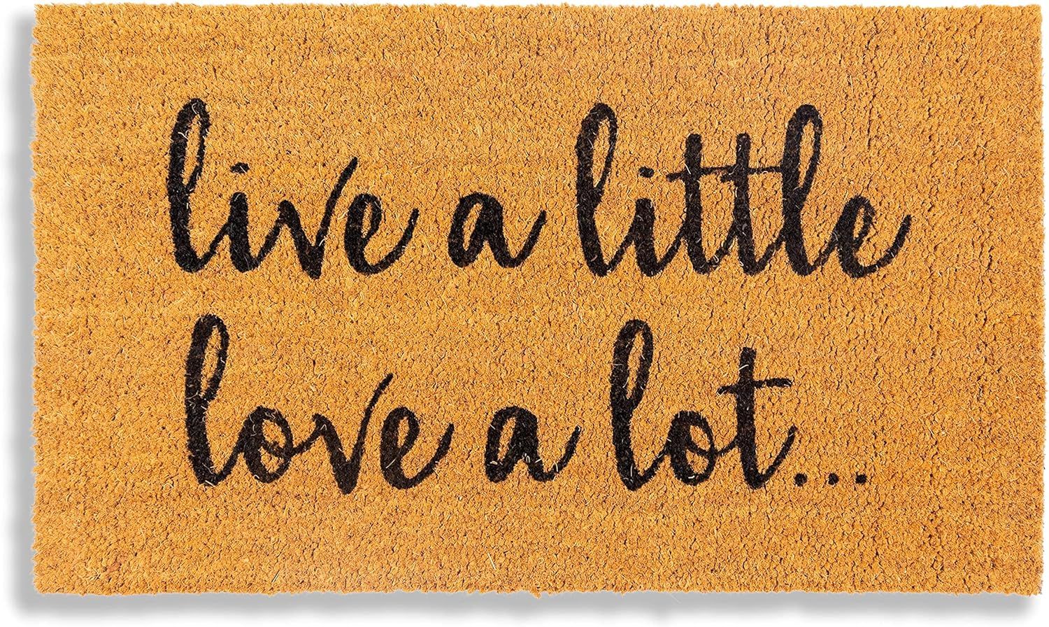 Avera Products | Live a Little Love a Lot, Fun and Modern Mat, Natural Coir Fiber Doormat, Anti S... | Amazon (US)