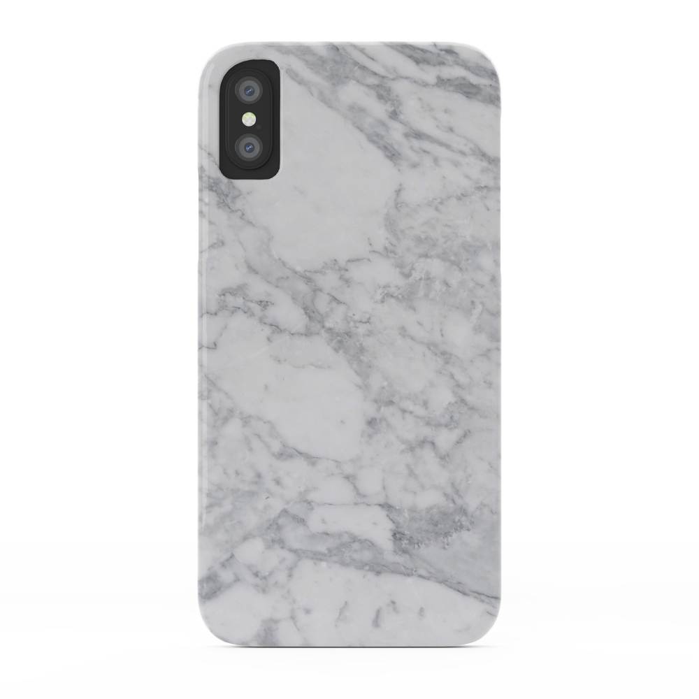 White Marble Phone Case by sarahrbock | Society6