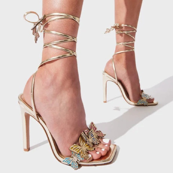 Steve Madden Utopia Gold Heels | Poshmark