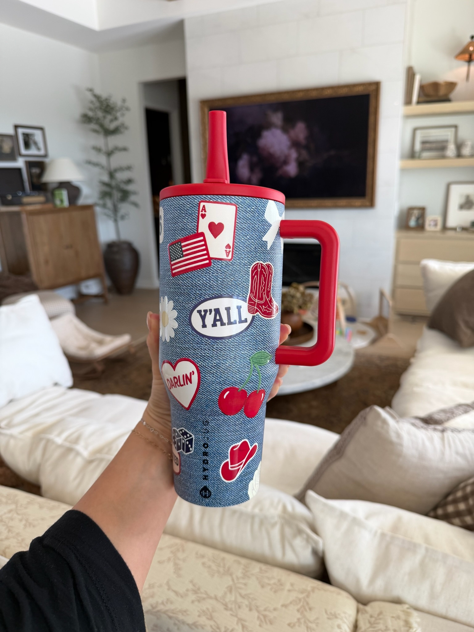 Cutest summer cup I got from Amazon🇺🇸🫐🌟