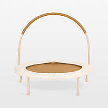 Gathre Ivory Toddler Trampoline with Handle + Reviews | Crate & Kids | Crate & Barrel