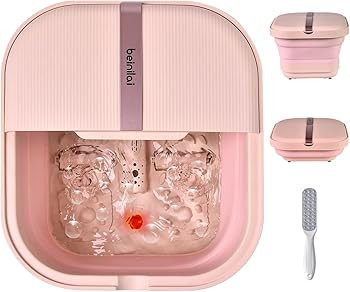 Beinilai Foot Bath Spa with Heat, Bubble Massage and Vibration,Collapsible Foot Soak Tub,2 Feet R... | Amazon (US)