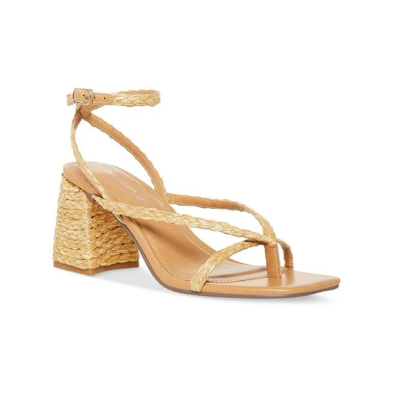 Madden Girl Womens Marrvel Raffia Strappy Ankle Strap - Walmart.com | Walmart (US)