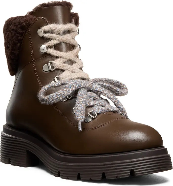 Hudson Lite Genuine Shearling Lined Lace-Up Bootie (Women) | Nordstrom