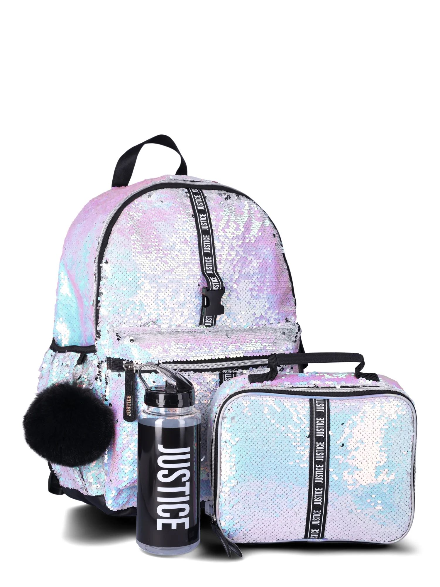 Justice Iridescent Girls 17" Backpack and Lunch Tote, Iridescent | Walmart (US)