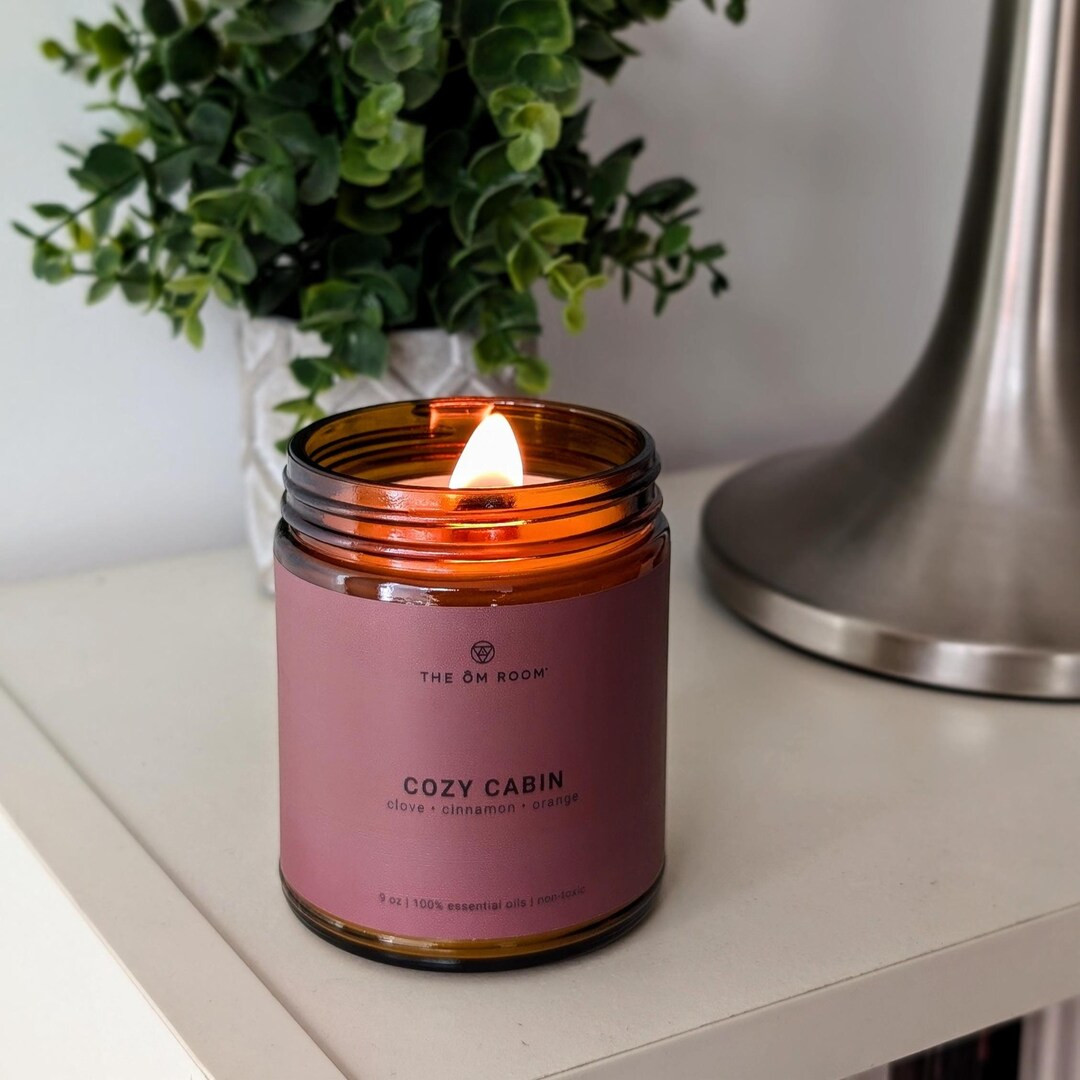 Cozy Cabin Essential Oil Candle | Non-toxic Natural Candle | Warm Spicy Aromatherapy Candle for R... | Etsy (US)