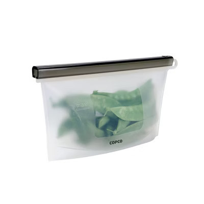 Copco Silicone Food Grade Reusable Storage Bag, Clear, Reduce Single-Use Plastic, Air-Tight, Leakproof, Dishwasher-Safe, Eco-friendly - (9" x 4.5") | Target