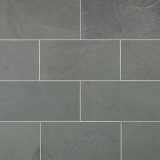 Montauk Blue Natural Stone Slate Tile, 12 in. x 24 in. Floor & Wall (56 Cases/ 560 sq. ft. /Palle... | The Home Depot