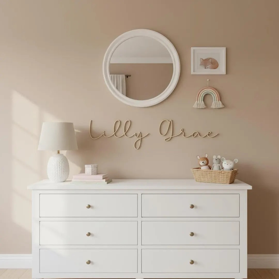 Personalized Wooden Name Sign for Nursery | Custom Baby Name Wall Decor | Laser Cut Birch Wood Si... | Etsy (US)