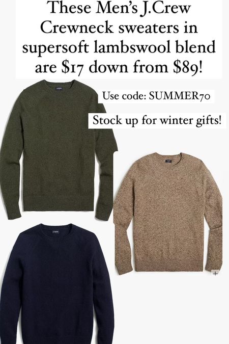 I love these sweaters for the men in my life. The price point is amazing! Stock up for the winter months! Great holiday gifts! 

#LTKFindsUnder50 #LTKStyleTip