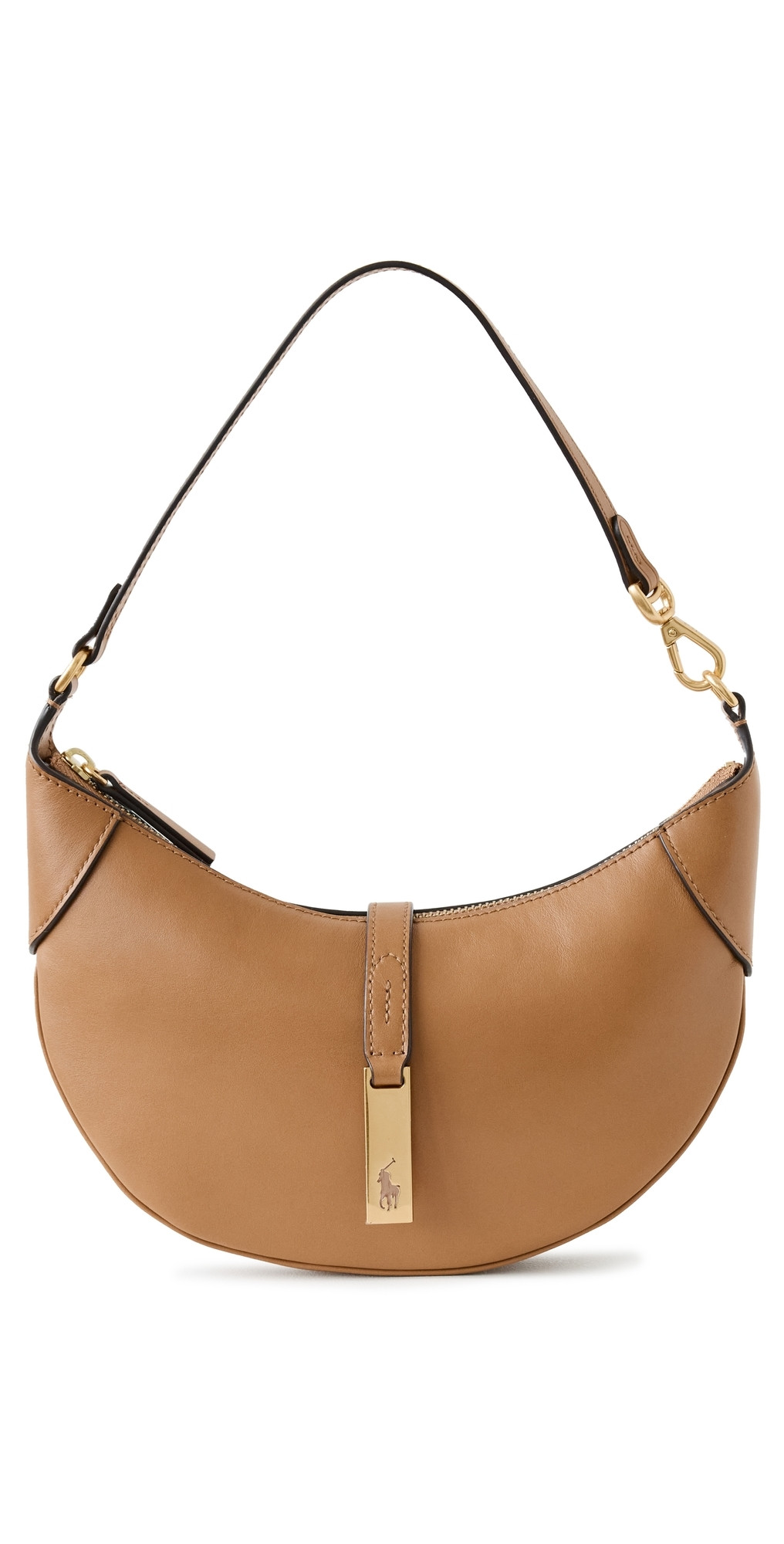 Polo Ralph Lauren Small Grain Polo ID Mini Shoulder Bag Tan One Size | Shopbop