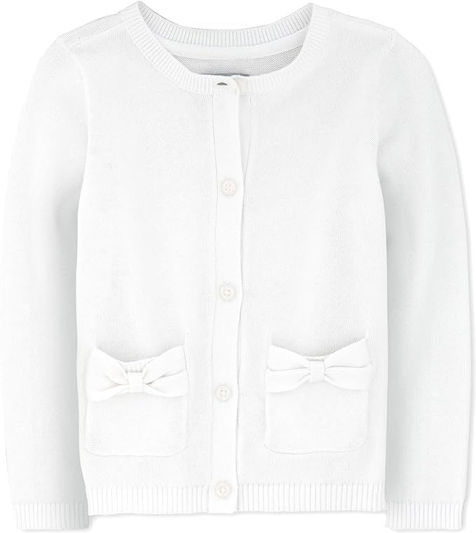 The Children's Place Baby Girls' and Toddler Bow Pocket Cardigan | Amazon (US)