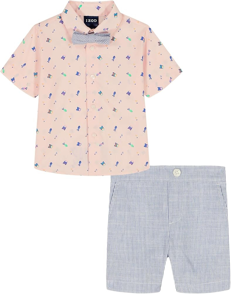 IZOD Boys' 2-piece Short Set, Collared Button-down Shirt, and Performance Shorts | Amazon (US)