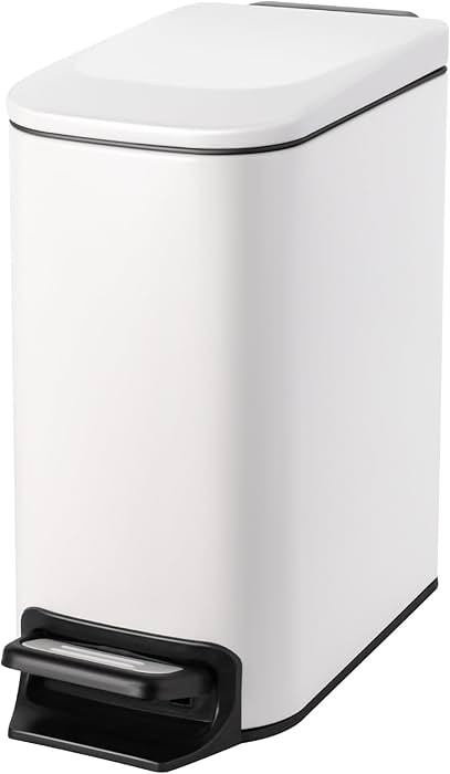 Cesun Small Bathroom Trash Can with Lid Soft Close, Step Pedal, 6 Liter / 1.6 Gallon Stainless St... | Amazon (US)