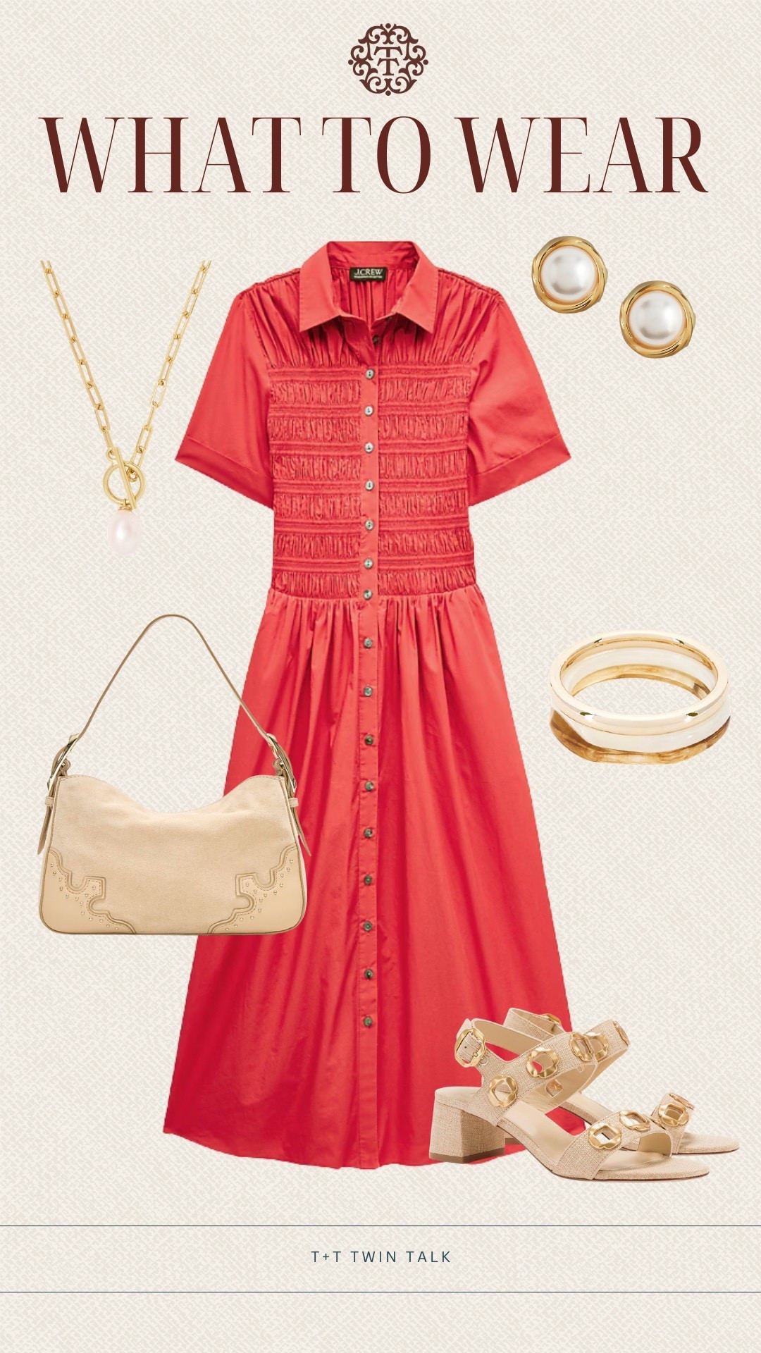 T+T, what to wear! This red dress from J. Crew makes such a statement on its own! We paired it with simple accessories like these classic shoes from amazon, and some neutral earrings. This is perfect for a brunch with friends or an easy out!

#LTKgrwm #LTKdayinmylife #LTKootd