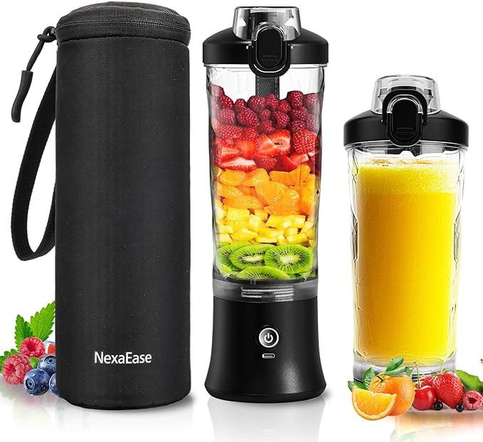 Portable Blender Personal Juicer for Shakes and Smoothies - 20 OZ Electric Protein Shaker Bottle ... | Amazon (US)