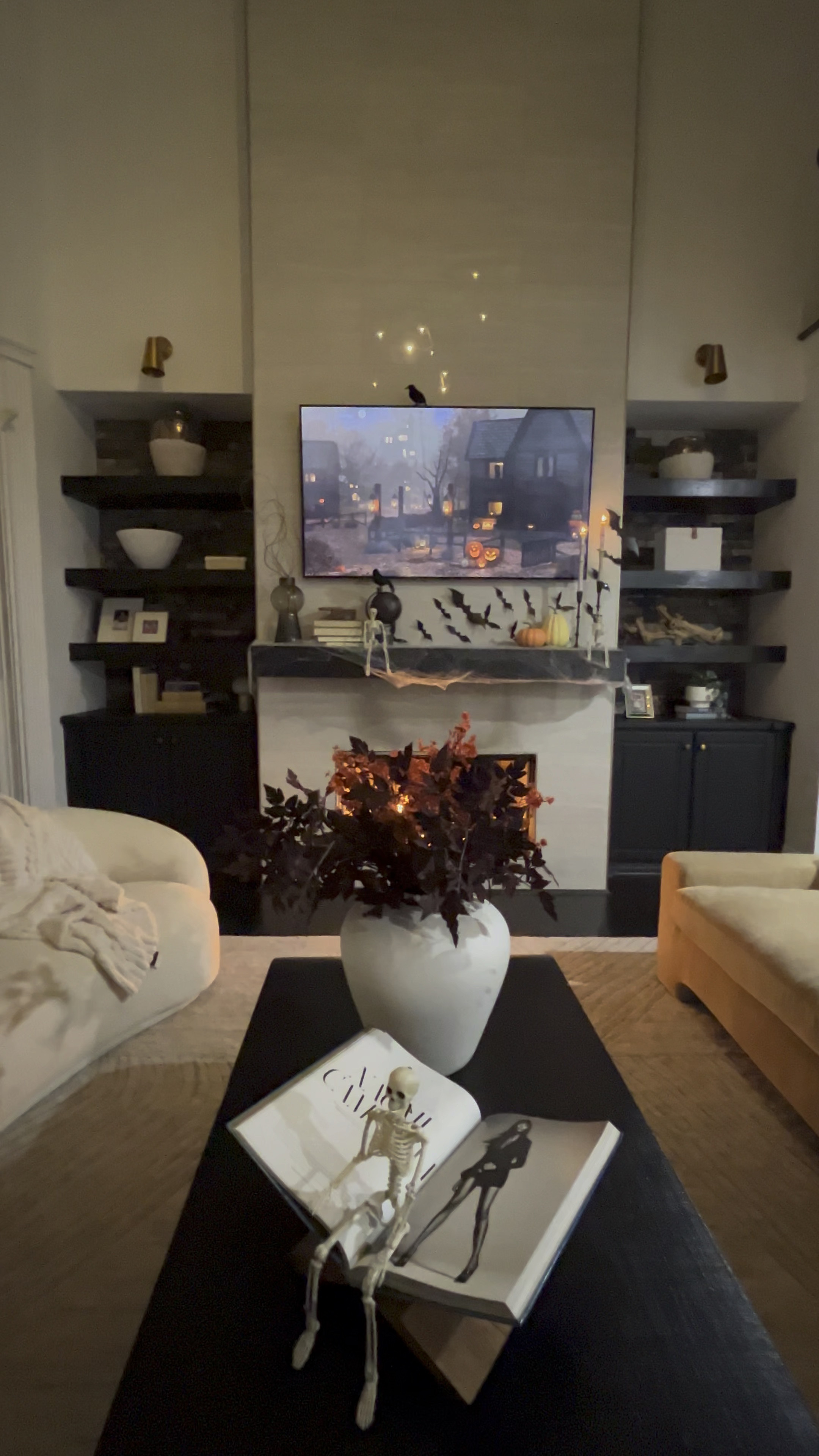 Halloween ready! #Halloween #MantelDecor #SpookySeason #AmazonFinds #WalmartFinds