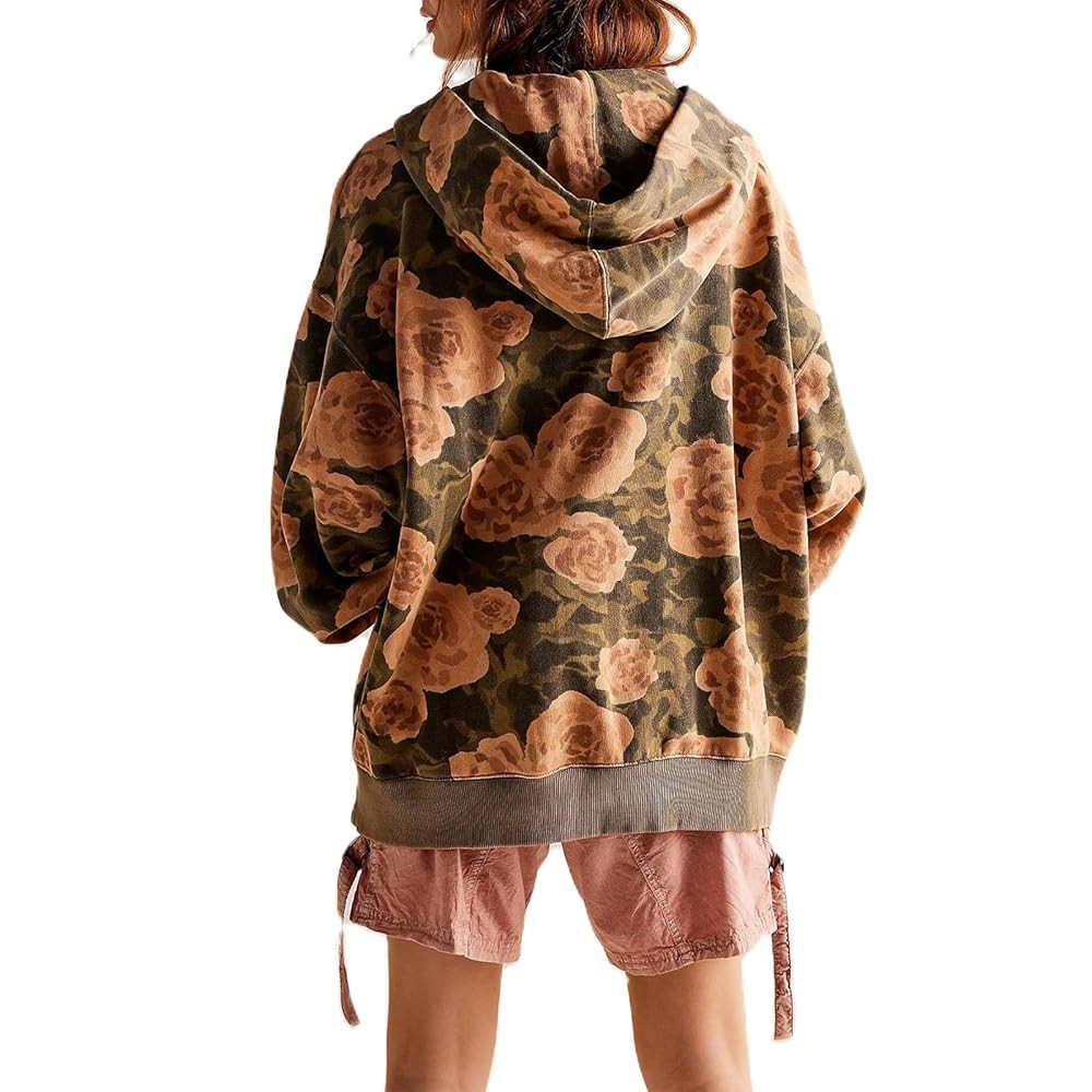Yuemengxuan Womens Graphic Hoodies Y2K Floral Oversized Sweatshirt Aesthetic Preppy Vintage Cute ... | Amazon (US)