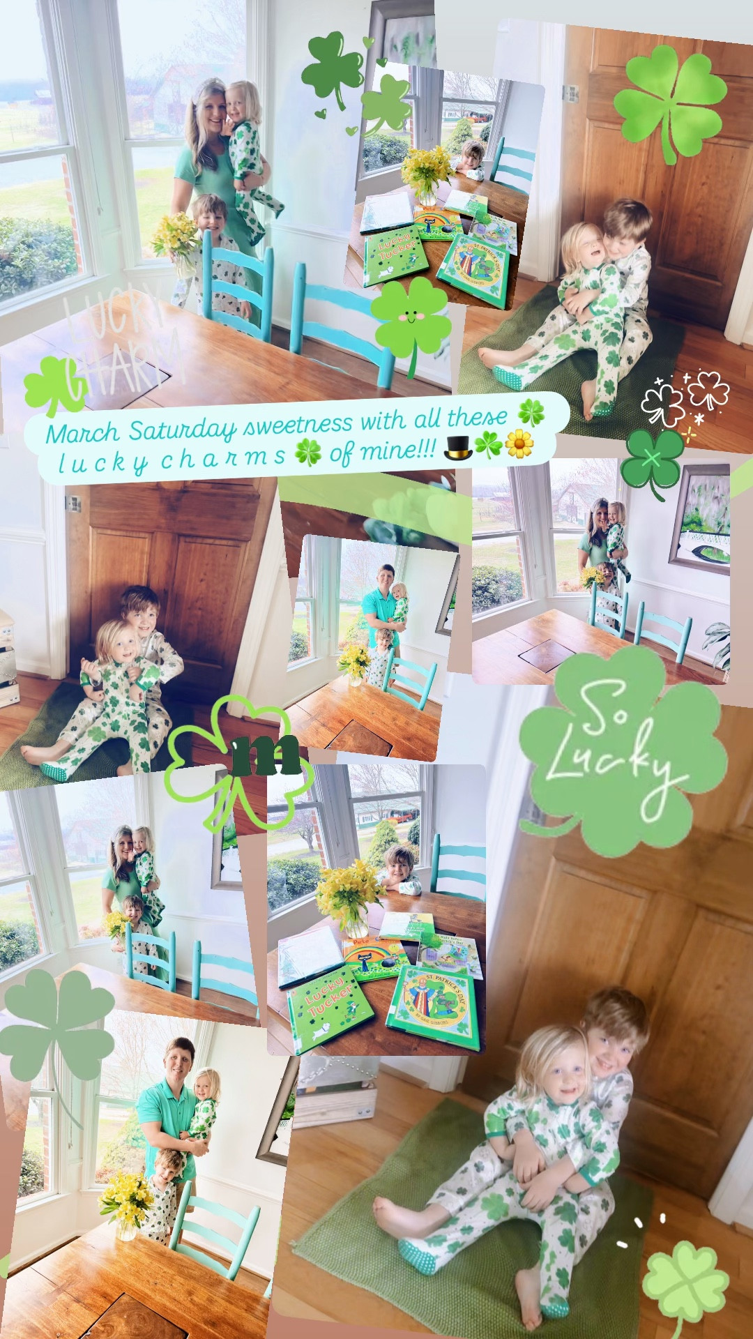March Saturday sweetness with all these 🍀 l u c k y  c h a r m s 🍀 of mine!!! 🎩☘️🌼

#LTKKids #LTKmomlife