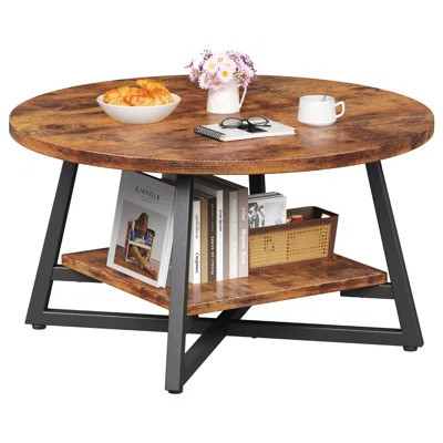 Round Coffee Table, Modern Wood Round Center Table | Wayfair North America