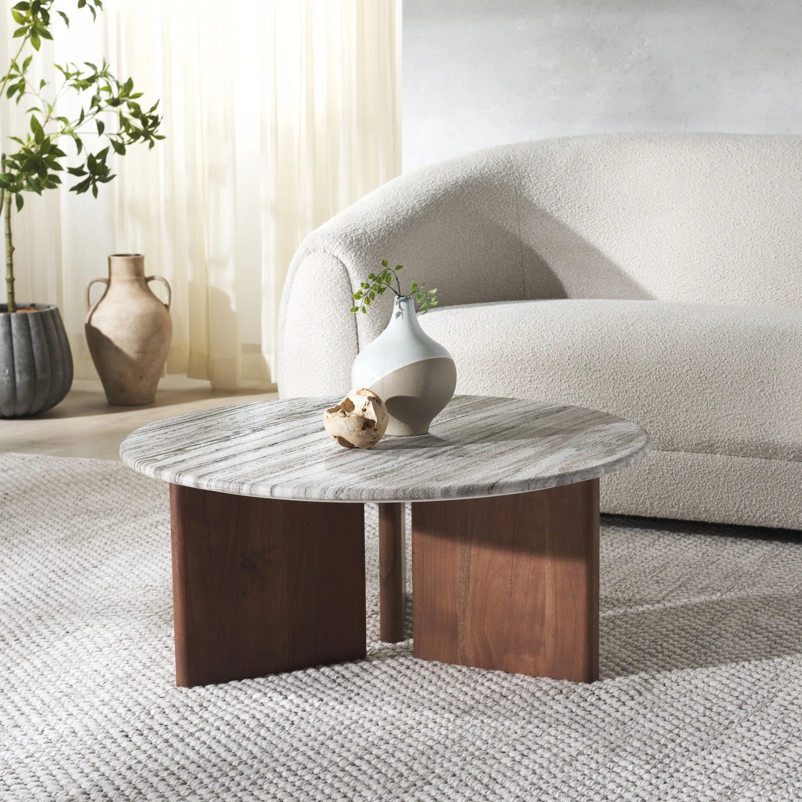 Ferney Round Marble Top Coffee Table | Joss & Main