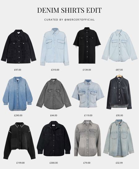 Denim shirts and jackets are a must for spring/summer! You can wear them layered up or simply on their own as a light jacket. Here are a few options from both luxe and high street retailers.

#LTKstyletip #LTKeurope #LTKsummer