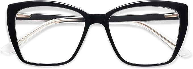AMOMOMA Trendy TR90 Oversized Blue Light Reading Glasses Women,Stylish Square Cat Eye Glasses AM6... | Amazon (US)