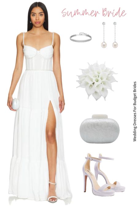 An elegant bridal outfit for a summer wedding bride. 

#whitedresses #bridalaccessories #destinationwedding #bridedresses #bridaldresses

#LTKSeasonal #LTKWedding #LTKStyleTip