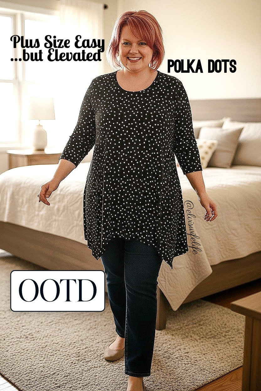 Welcome to your new favorite grab-it-and-go top! Flattering sleeves and flowy hem, available in so. Many. Colors (and prints, like this classic polka dot), never wrinkles (great for traveling), and is  less than $15!!
👇🏼Click through below and buy them all because they work for every occasion!

I’m 5’9”, and usually wear a 2X top. That’s what I’m wearing here and it’s TTS. 

#ltktall #ltkpetite #ltkworkwear #ltku #ltkover40 #ltktravel Walmart floral Target mom uniform work outfit black and white leopard Amazon

#LTKPlusSize #LTKootd #LTKMidsize
