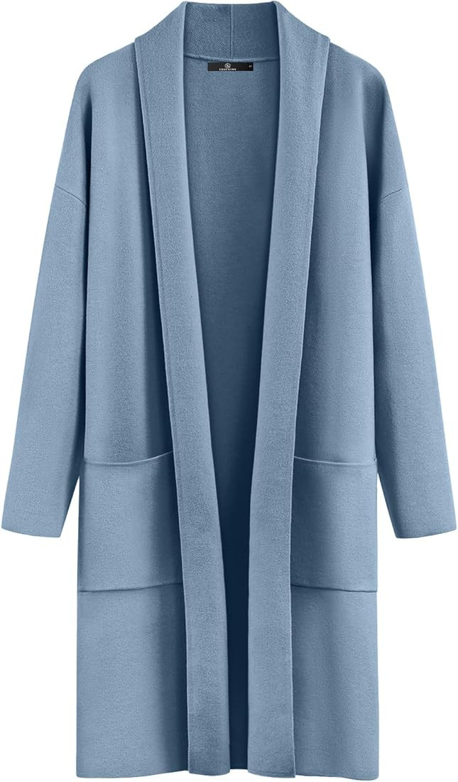 LILLUSORY Women's Oversized Long Cardigan Sweaters 2023 Fall Trendy Coatigan Lightweight Jackets Kni | Amazon (US)